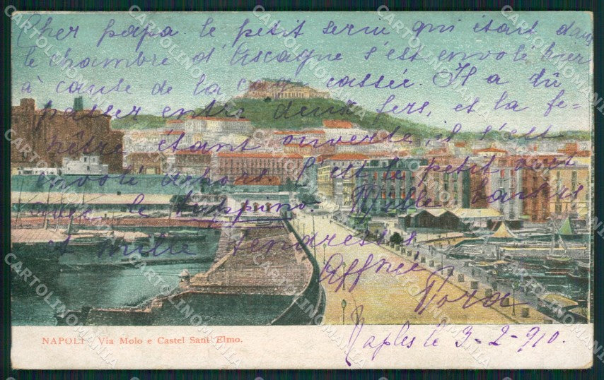Napoli Città Castel Sant'Elmo cartolina XB4460 – fronte