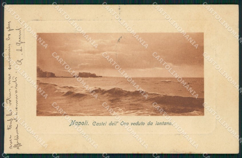 Napoli Città Castel dell'Ovo cartolina XB4463 – fronte