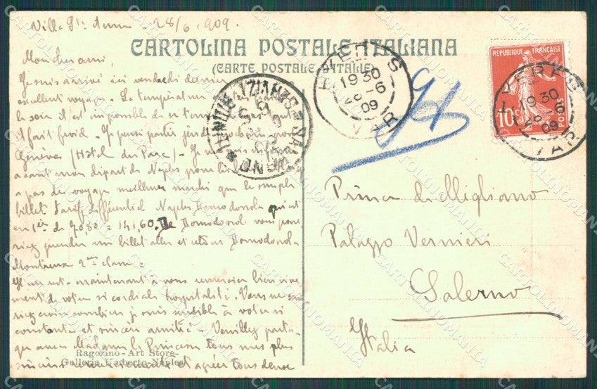 Napoli Città Castel dell'Ovo cartolina XB4463 – retro