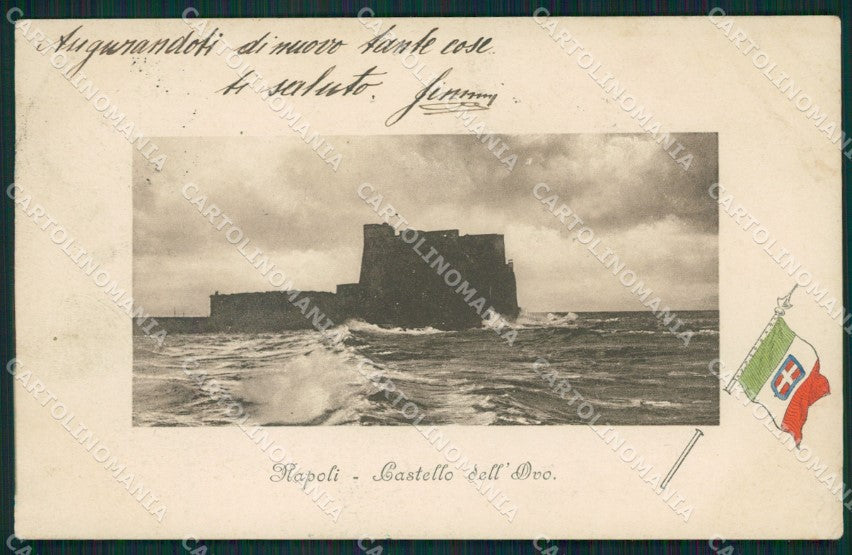 Napoli Città Castel dell'Ovo ANGOLINO SCOLLATO cartolina XB4464 – fronte
