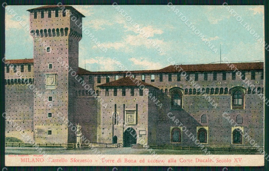 Milano Città Castello Sforzesco cartolina XB4465 – fronte