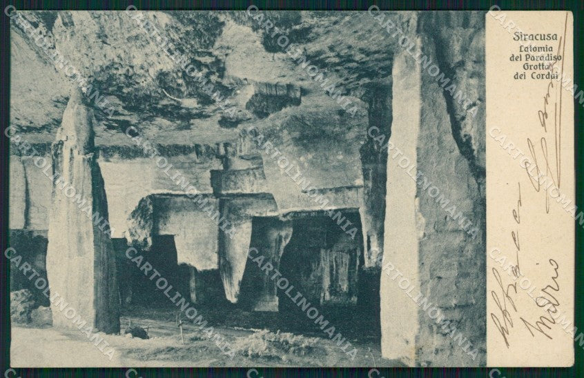 Siracusa Città Grotta dei Cordai cartolina XB4479 – fronte