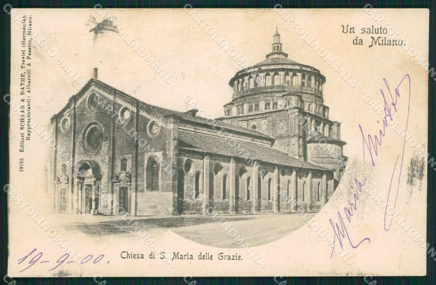 Milano Città Santa Maria delle Grazie cartolina XB4482 – fronte