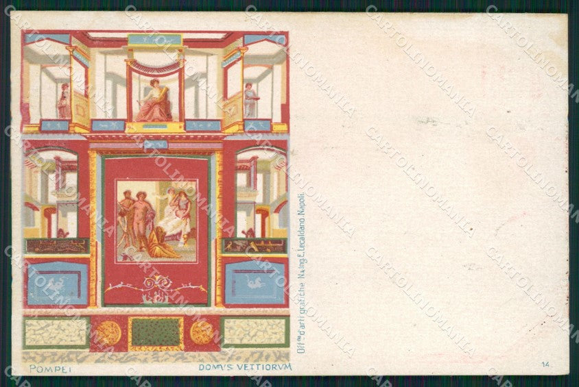 Napoli Pompei Domus Vettiorum cartolina XB4526 – fronte