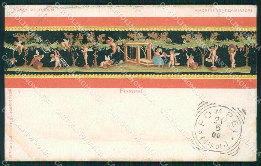 Napoli Pompei Domus Vettiorum cartolina XB4529 – fronte