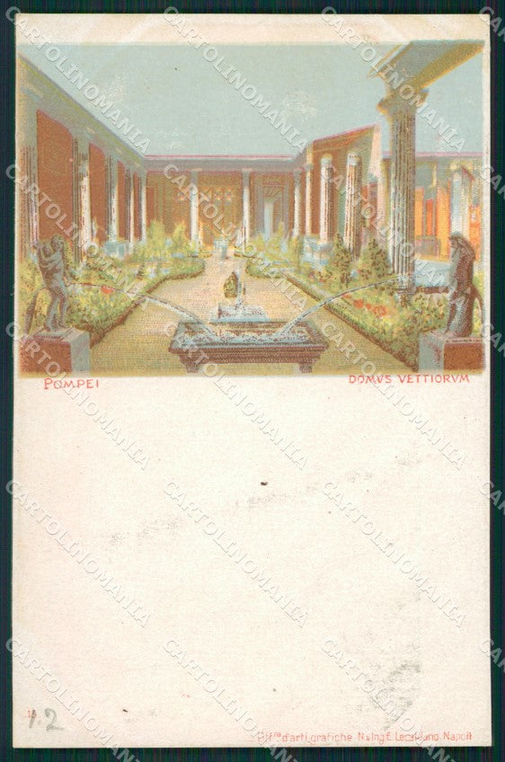 Napoli Pompei Domus Vettiorum cartolina XB4532 – fronte