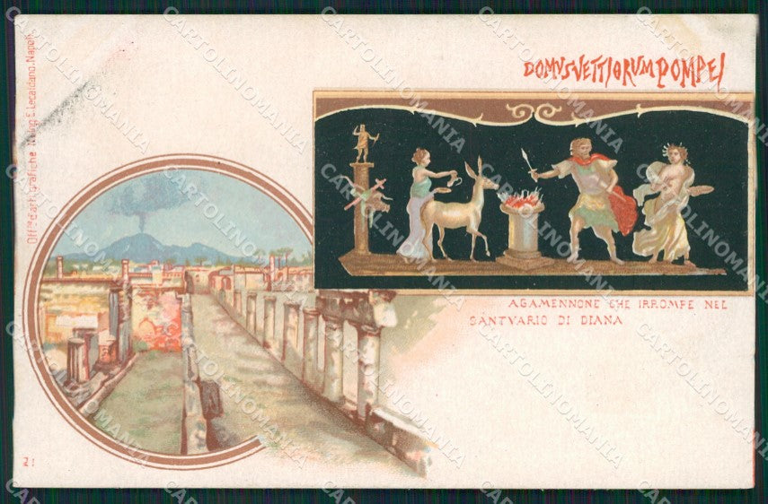 Napoli Pompei Domus Vettiorum cartolina XB4537 – fronte