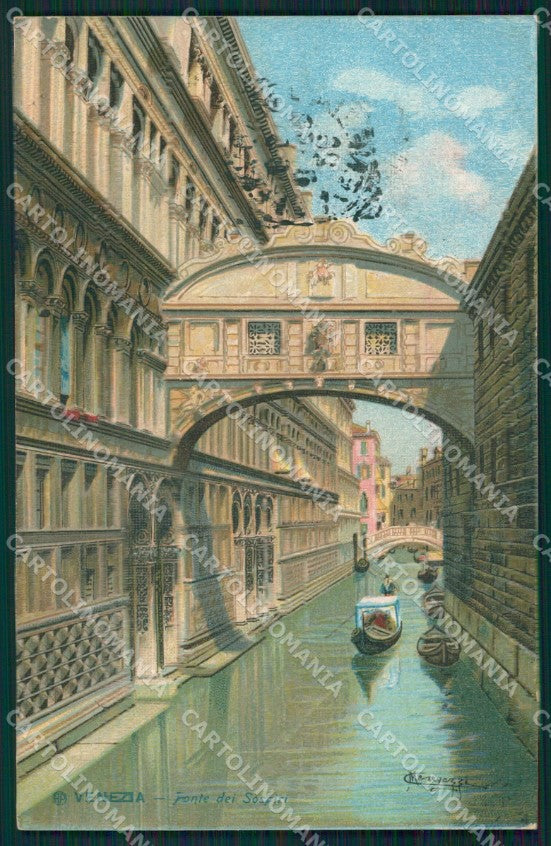 Venezia Città Ponte Sospiri Gondole cartolina XB4567 – fronte