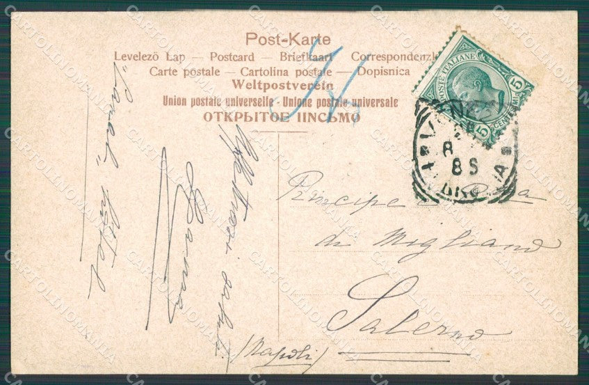 Venezia Città Ponte Sospiri Gondole cartolina XB4567 – retro