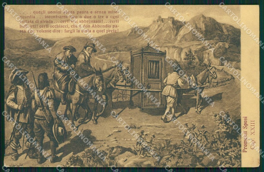 Manzoni Promessi Sposi Capitolo XXIII cartolina XB4577 – fronte