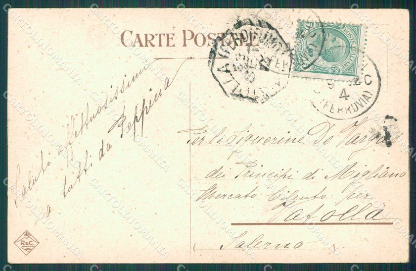 Napoli Città Castel dell'Ovo Chiaro di Luna cartolina XB4582 – retro