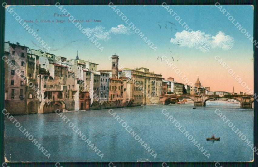 Firenze Città Borgo San Jacopo PIEGHINA cartolina XB4590 – fronte
