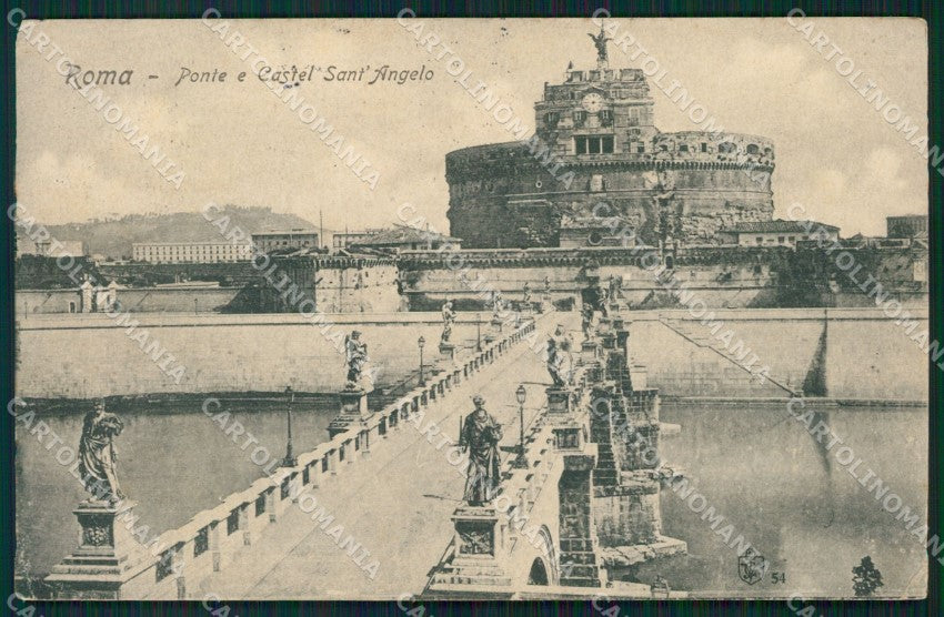 Roma Città Castel Sant'Angelo PIEGHINA cartolina XB4600 – fronte