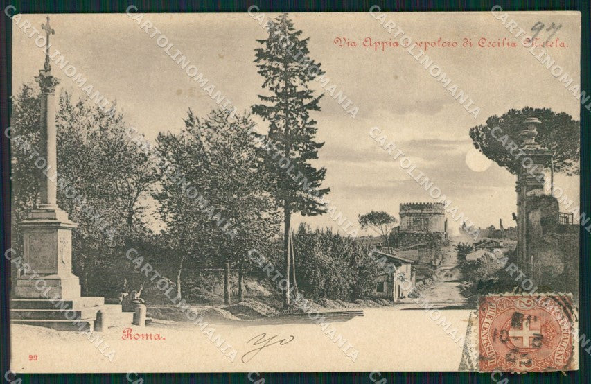 Roma Via Appia Sepolcro di Cecilia cartolina XB4642 – fronte