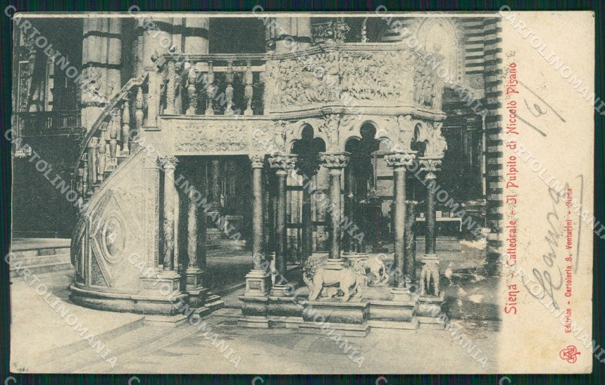 Siena Città Cattedrale Pulpito Pisano ABRASA cartolina XB4672 – fronte