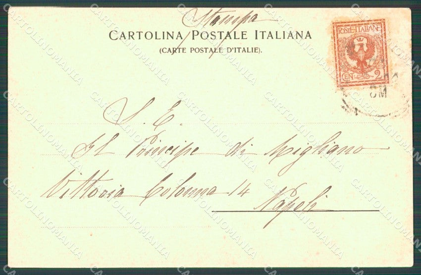 Napoli Città Galleria Vonwiller Dalbono cartolina XB4685 – retro
