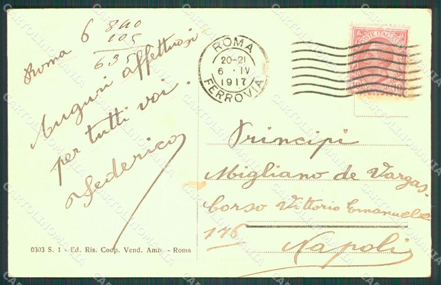 Roma Città Pantheon cartolina XB4722 – retro