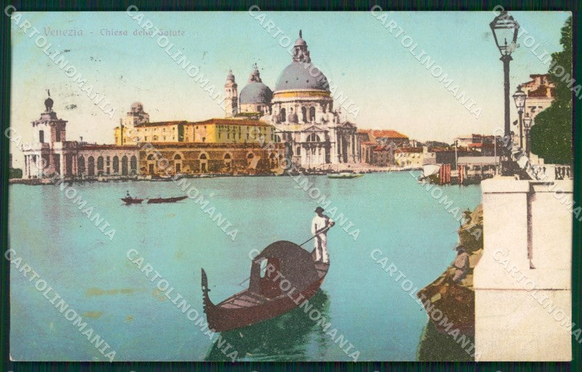 Venezia Città Chiesa della Salute Gondola cartolina XB4776 – fronte