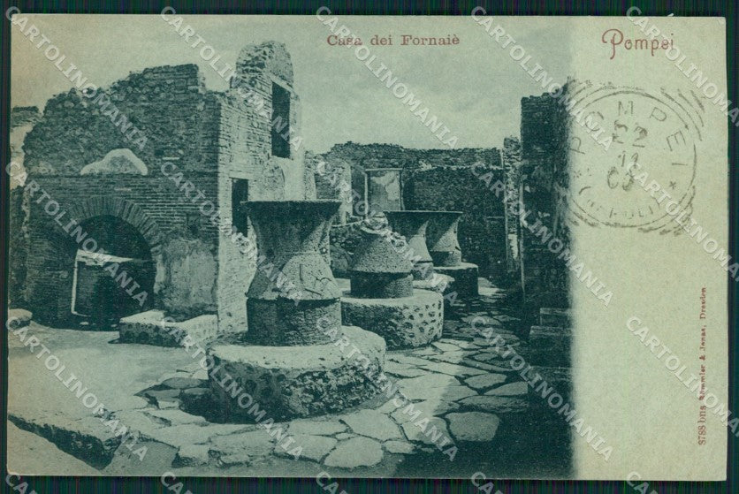 Napoli Pompei Casa di Fornaiè cartolina XB4807 – fronte