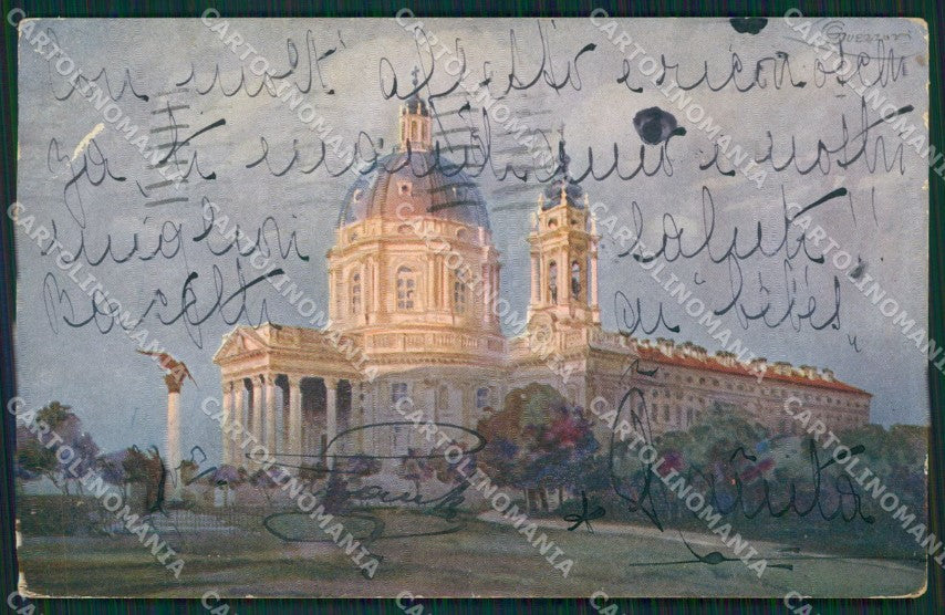 Torino Superga Basilica di Guerzoni cartolina XB4849 – fronte