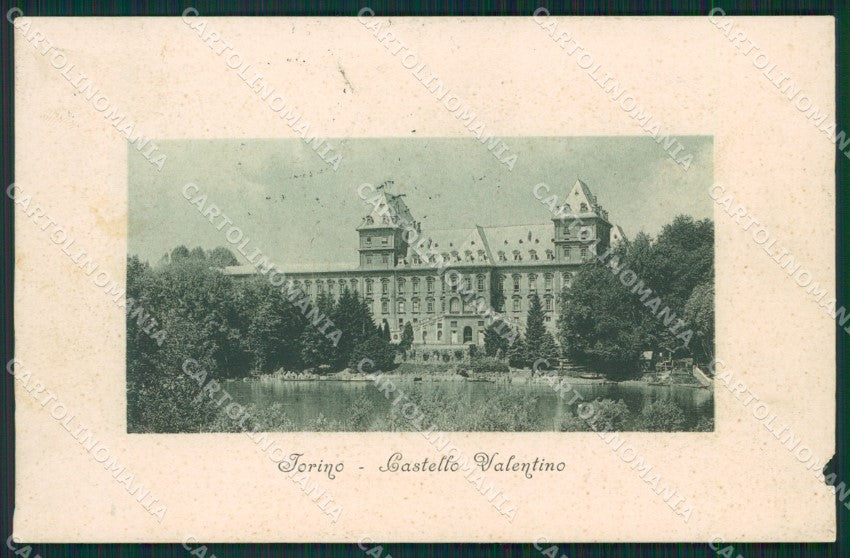 Torino Città Castello Valentino ABRASA cartolina XB4853 – fronte