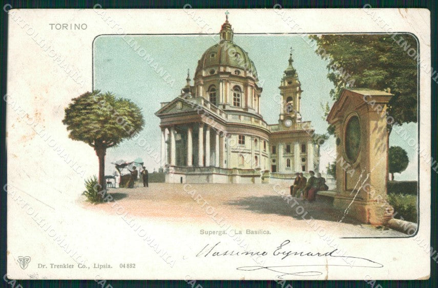 Torino Superga Basilica di STRAPPINO PIEGHE cartolina XB4855 – fronte