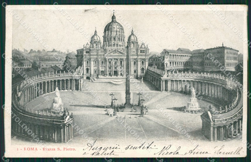 Roma Vaticano Piazza San Pietro cartolina XB4896 – fronte