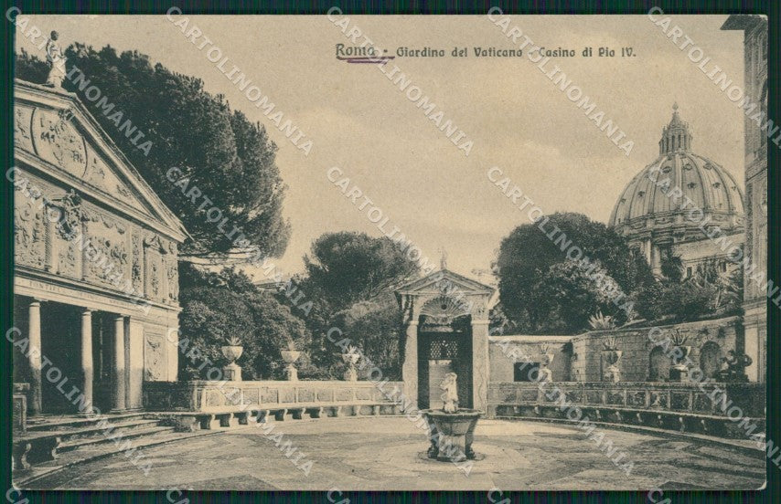 Roma Giardino Vaticano cartolina XB4900 – fronte