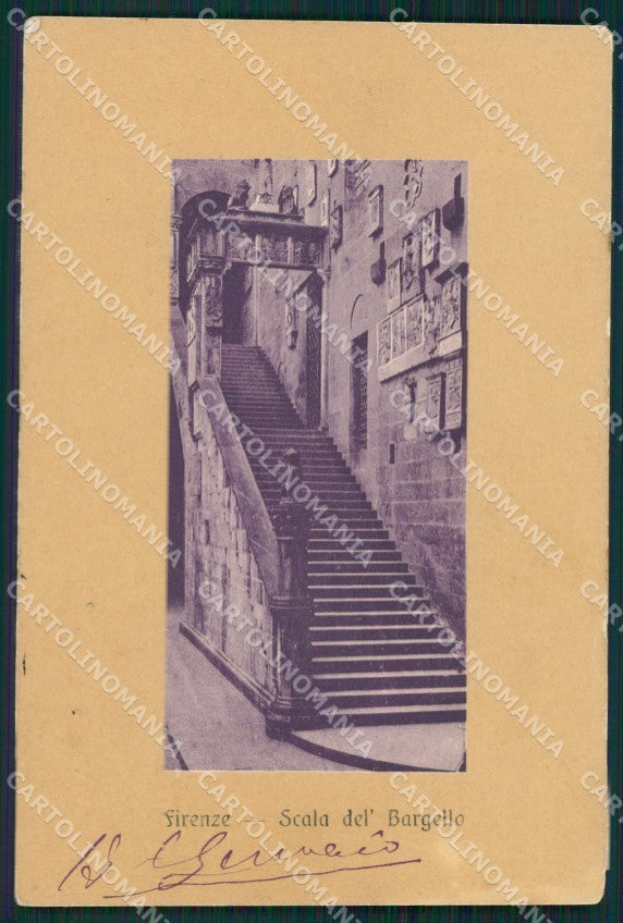 Firenze Città Scala del Bargello cartolina XB4909 – fronte