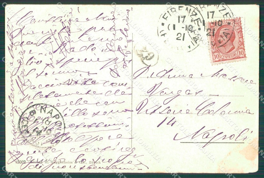 Firenze Città Scala del Bargello cartolina XB4909 – retro