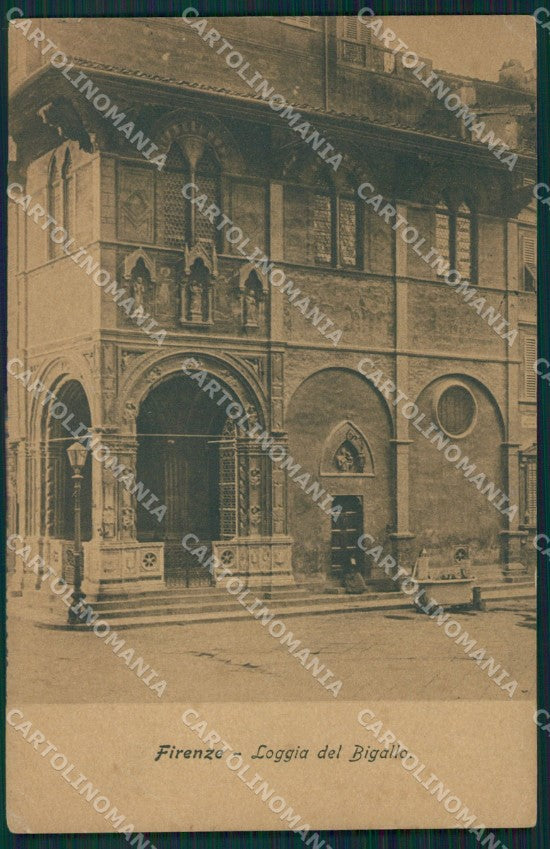 Firenze Città Loggia del Bigallo PIEGHINE cartolina XB4910 – fronte