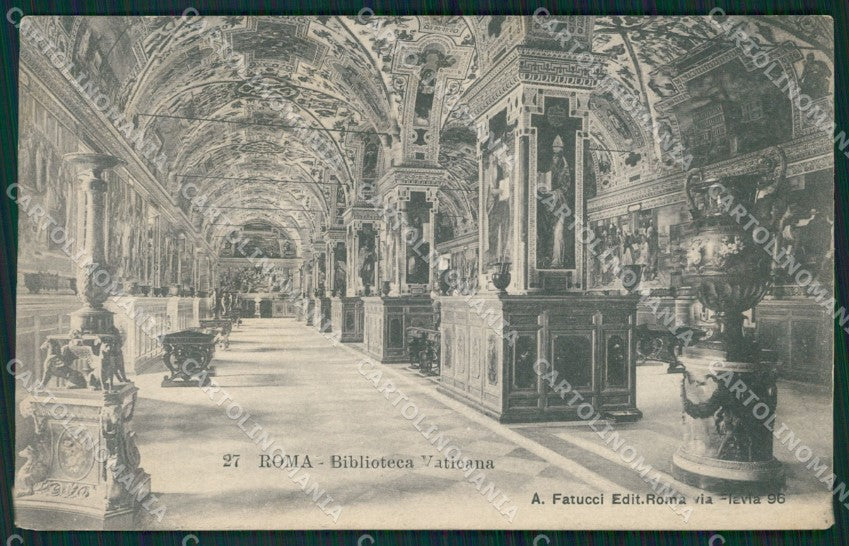 Roma Vaticano Biblioteca cartolina XB4923 – fronte