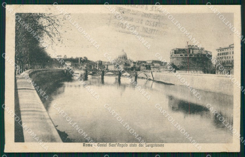 Roma Città Castel Sant'Angelo Lungotevere cartolina XB4947 – fronte