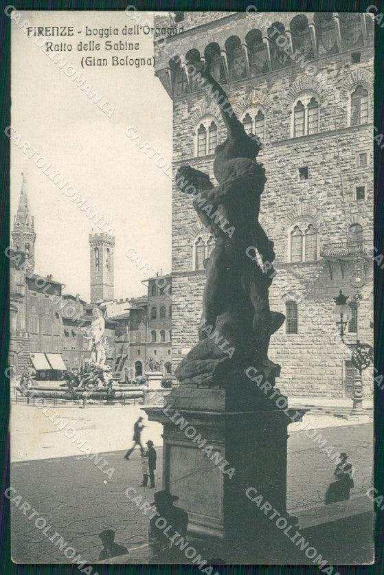 Firenze Città Loggia dell'Orgagna PIEGATA cartolina XB4949 – fronte