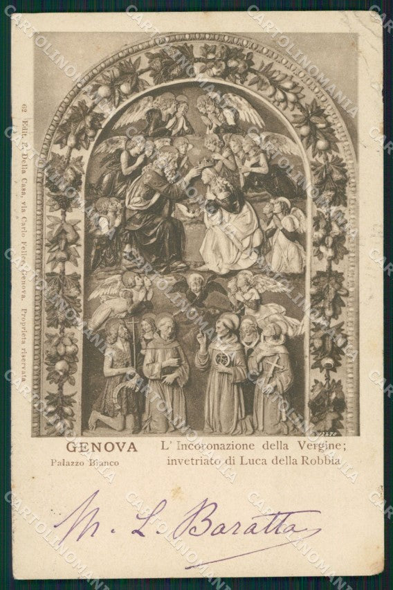Genova Città Palazzo Bianco Robbia PIEGHE cartolina XB4982 – fronte