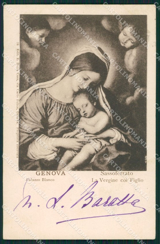 Genova Città Palazzo Bianco Sassoferrato cartolina XB4984 – fronte