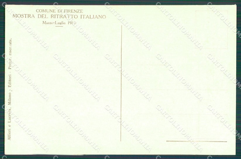 Firenze Città Mostra Ritratto Italiano 1911 Padovanino cartolina XB4991 – retro
