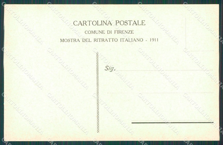 Firenze Città Mostra Ritratto Italiano 1911 Fabre cartolina XB4995 – retro