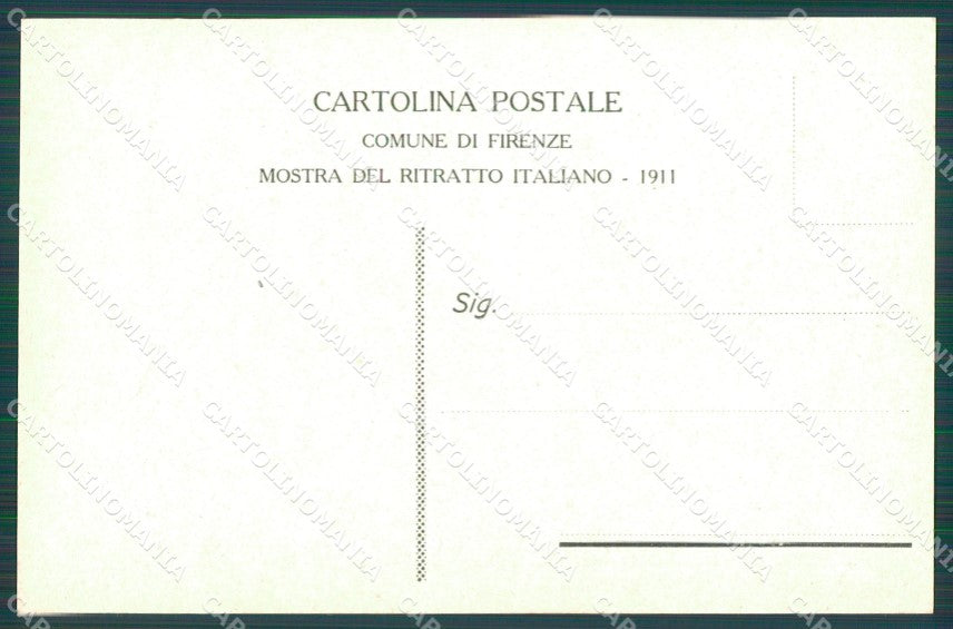 Firenze Città Mostra Ritratto Italiano 1911 Appiani cartolina XB5002 – retro