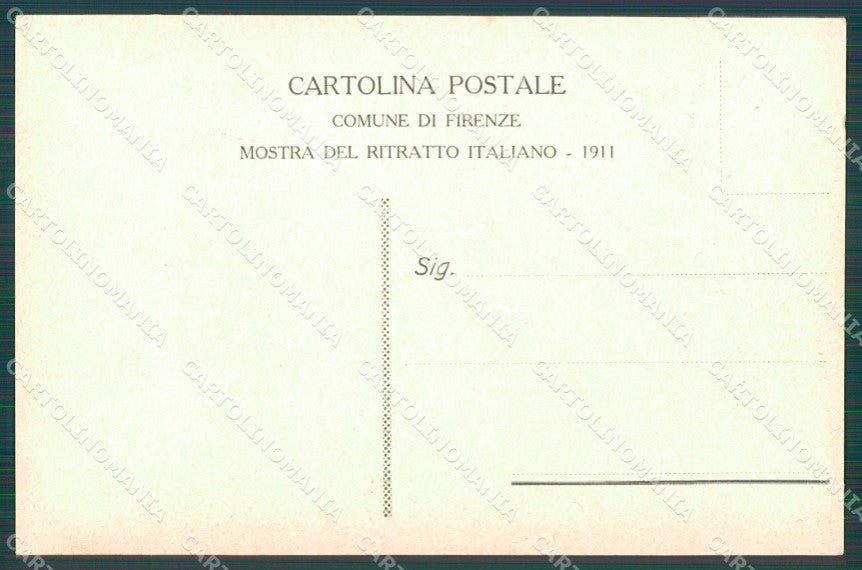 Firenze Città Mostra Ritratto Italiano 1911 Bonito cartolina XB5004 – retro