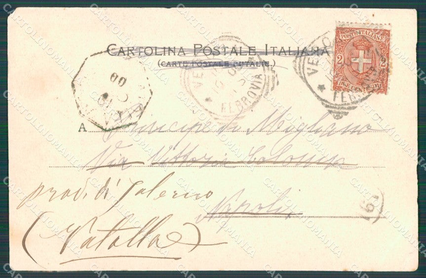 Verona Città ANGOLINO STRAPPATO PIEGHINE cartolina XB5033 – retro