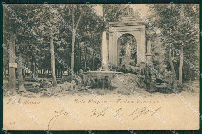 Roma Città Villa Borghese Fontana cartolina XB5043 – fronte