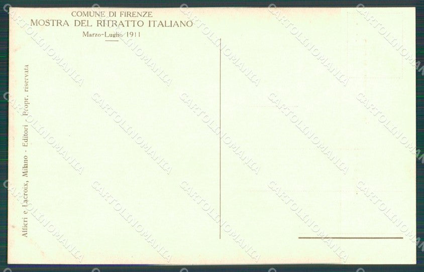 Firenze Città Mostra Ritratto Italiano 1911 Forte cartolina XB5053 – retro