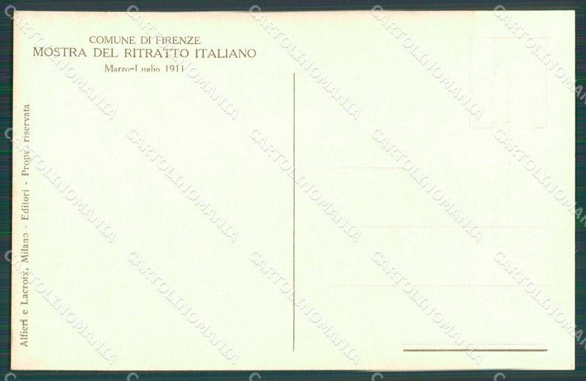 Firenze Città Mostra Ritratto Italiano 1911 Dolci cartolina XB5056 – retro