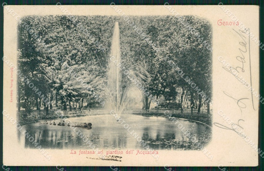 Genova Città Giardino Acquasola SCOLLATA cartolina XB5064 – fronte