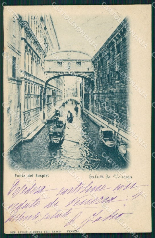 Venezia Città Ponte Sospiri Gondole cartolina XB5066 – fronte
