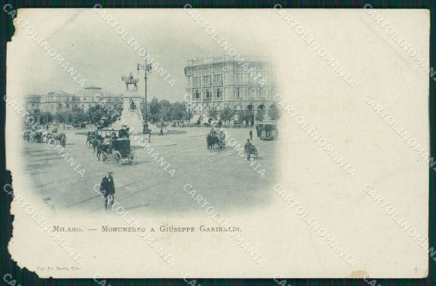 Milano Città Tram ABRASA Garibaldi cartolina XB5069 – fronte