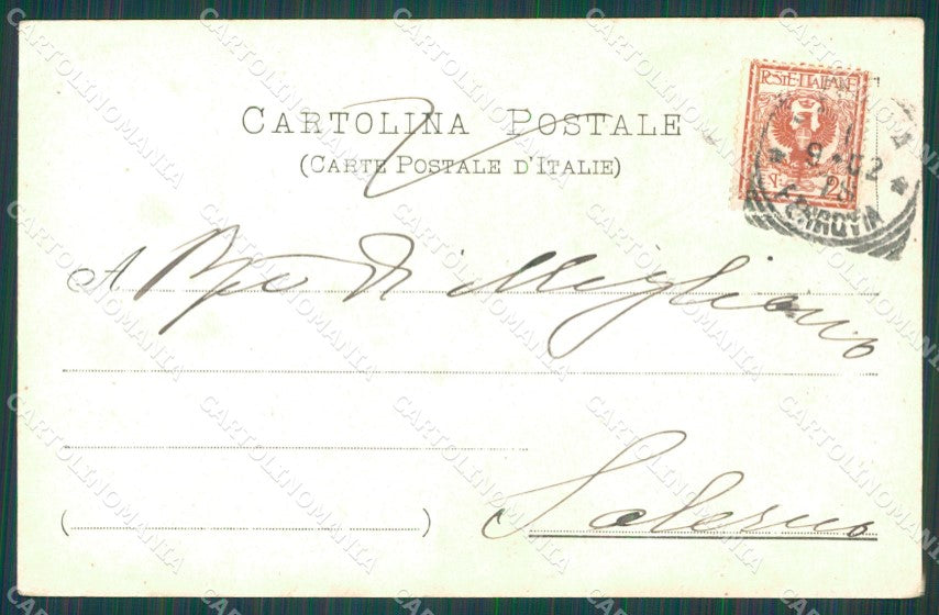 Genova Città Sant'Ambrogio PIEGATA cartolina XB5088 – retro