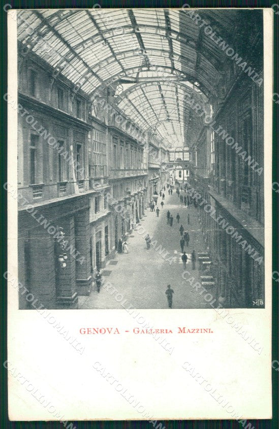 Genova Città Galleria Mazzini PIEGATA cartolina XB5098 – fronte