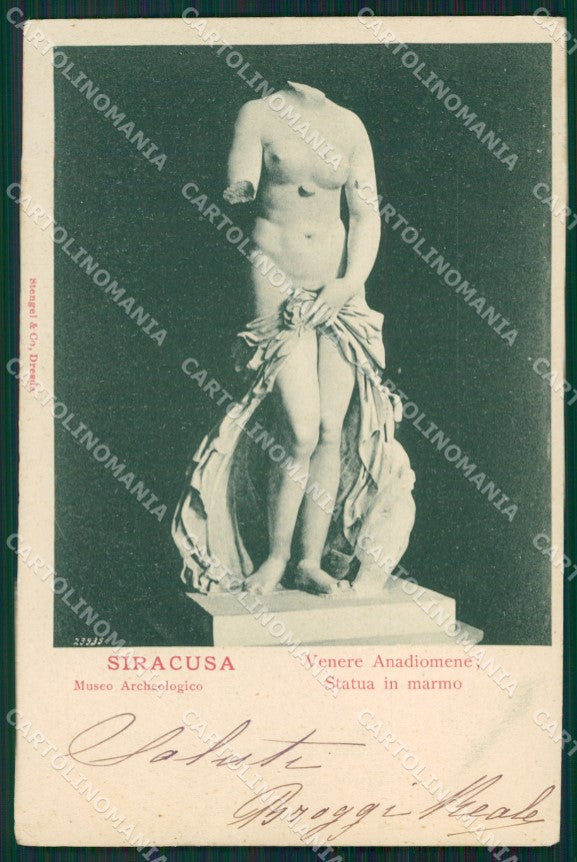 Siracusa Città Museo Archeologico Venere Anadiomene cartolina XB5125 – fronte